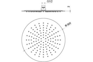Верхний душ Aquatek AQ2075MB черный